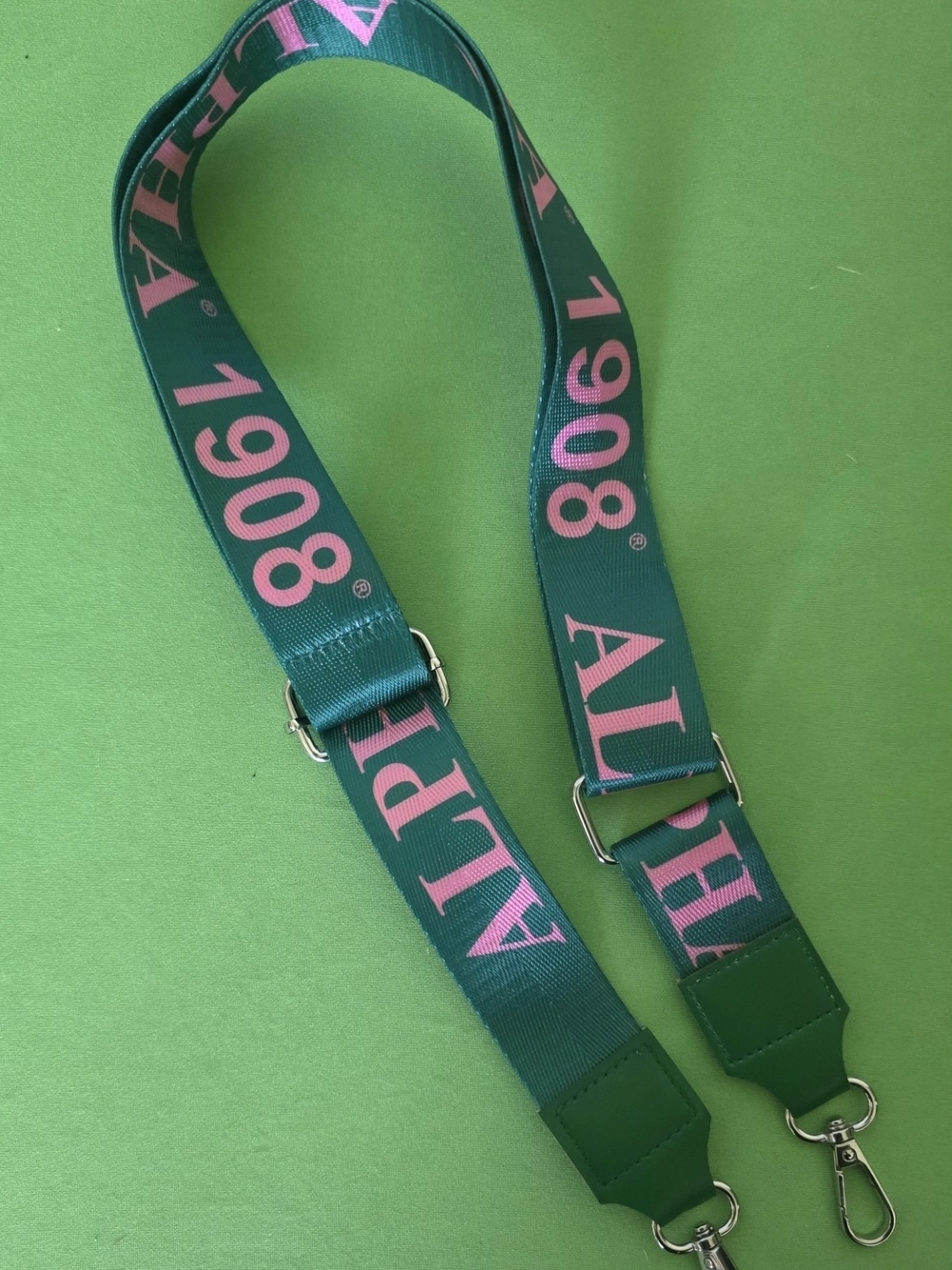 AKA (Alpha Kappa Alpha) Green Adjustable Bag Strap